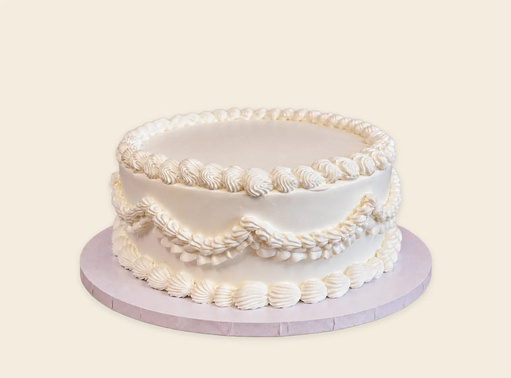 White vintage cake
