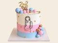 Pink & Blue Baby Shower Cake