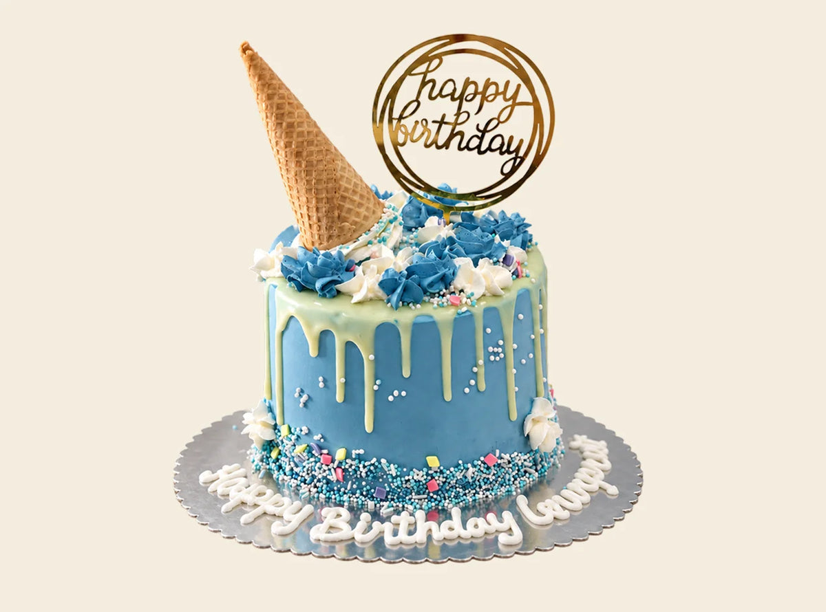 Ice Cream Cone Drip Cake