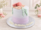 Pastel Pink Macaron Birthday Cake