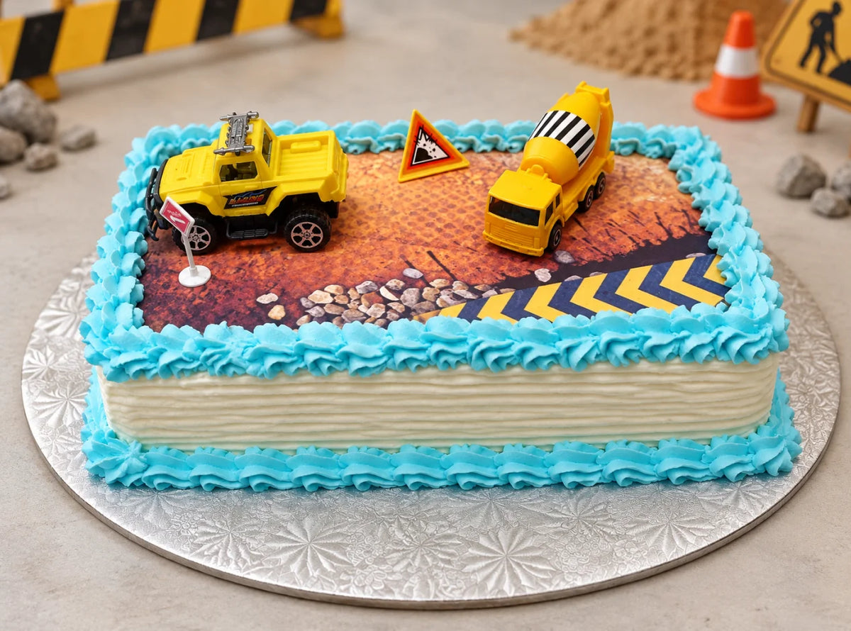Construction Theme Birthday Cake