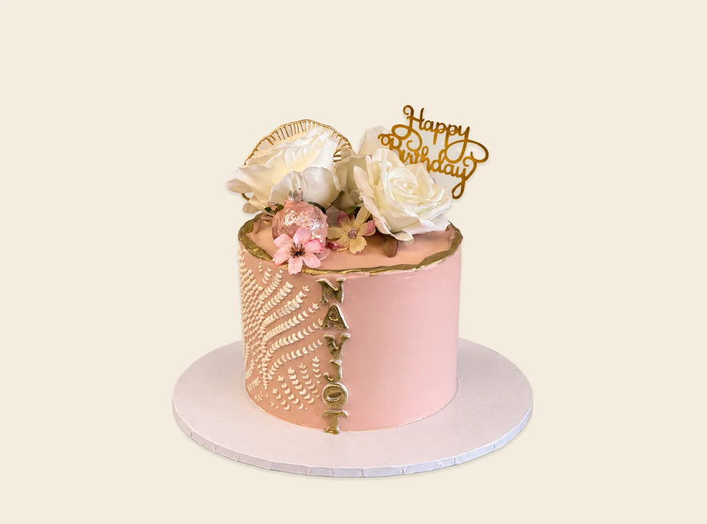 Beautiful Happy Birthday Pink Cake