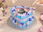Blue Butterfly Birthday Cake