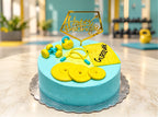 Blue Gym Equipment Fondant Cake