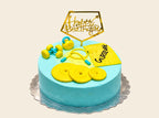 Blue Gym Equipment Fondant Cake