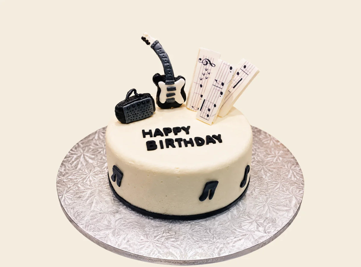 Guitar Theme Cake