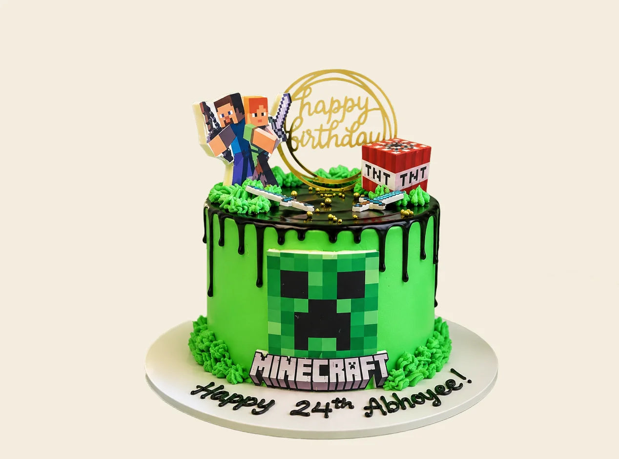 Minecraft Birthday Cake