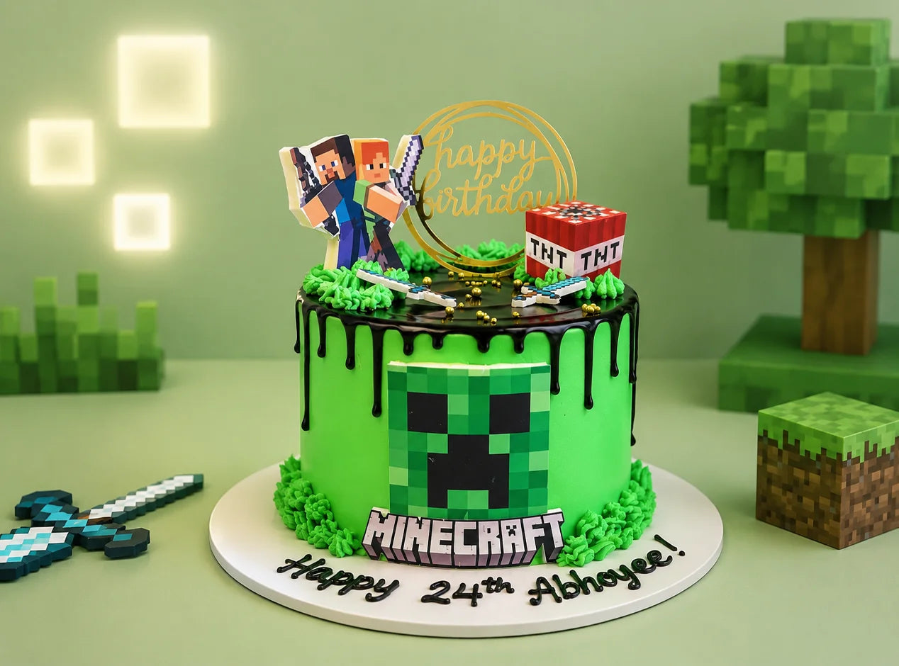 Minecraft Birthday Cake