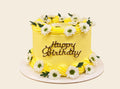 Yellow Floral Birthday Cake