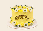 Yellow Floral Birthday Cake