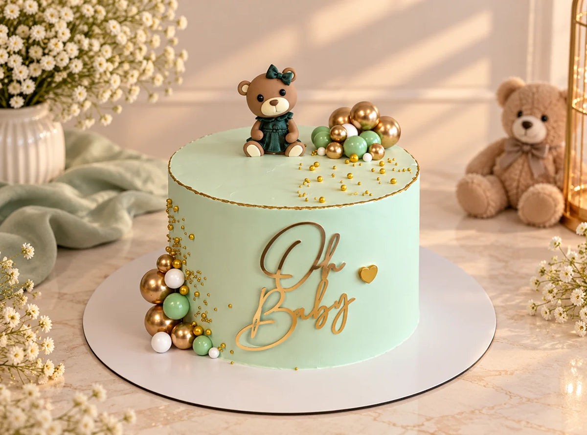 Oh Baby Teddy Bear Theme Cake
