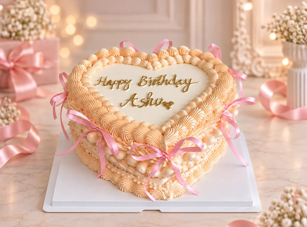 Stunning Heart Shaped Cake
