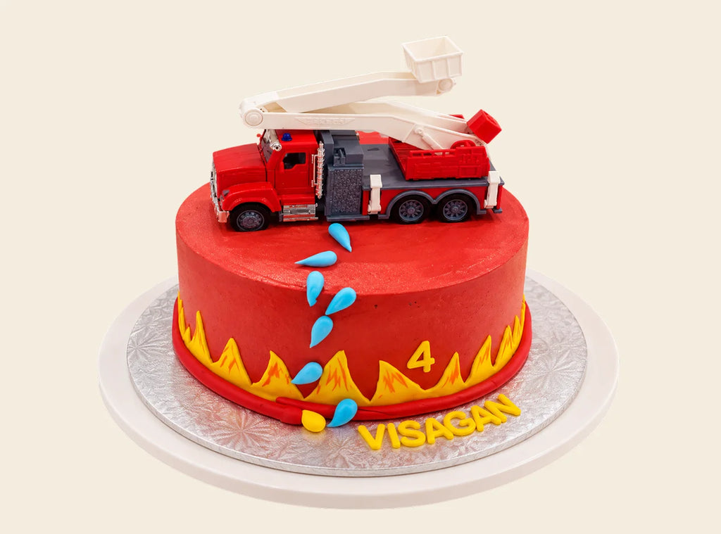 Fire Truck Theme Cake