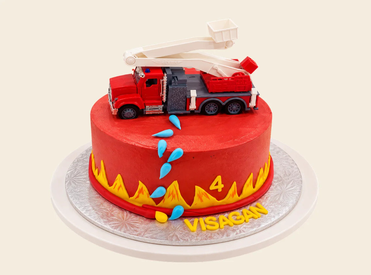 Fire Truck Theme Cake