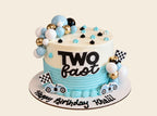 Two Fast Race Car Theme Cake