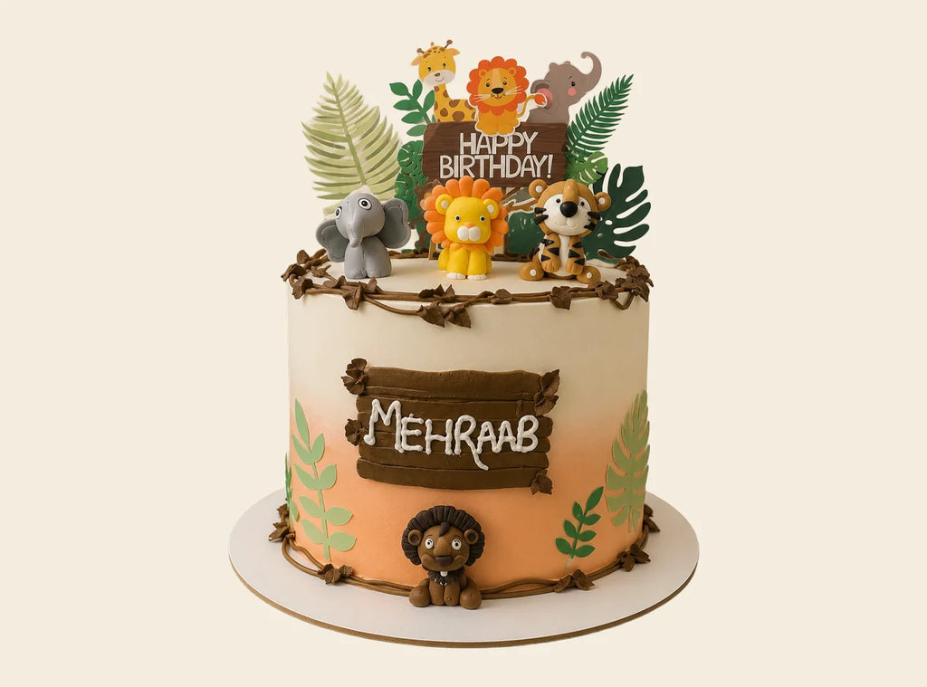 Mehraab’s Jungle Themed Birthday Cake