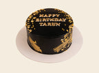 Black And Gold Birthday Cake