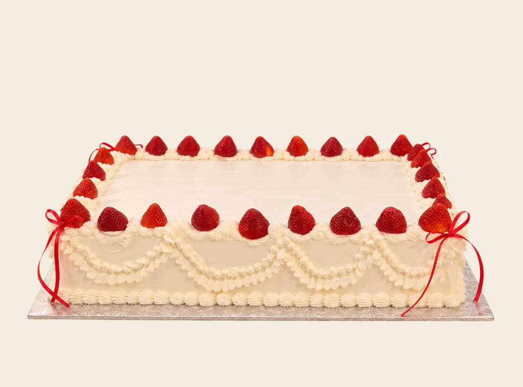 Vintage Strawberry Slab Cake