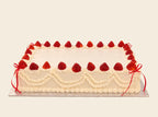 Vintage Strawberry Slab Cake