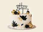 Premium Black Leaf Birthday Cake