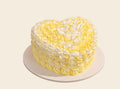 Yellow Floral Buttercream Heart Cake