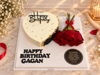 Romantic Heart Birthday Cake With Roses