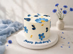 Blue Blossom Birthday Cake
