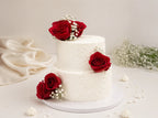 White Pearled Wedding Cake