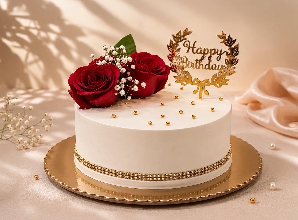 Birthday Rose Delight Cake