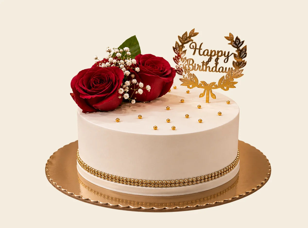 Birthday Rose Delight Cake