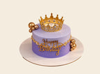 Lavender Princess Crown Birthday Cake
