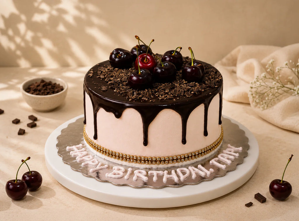 Black Forest Cherry Drip Cake