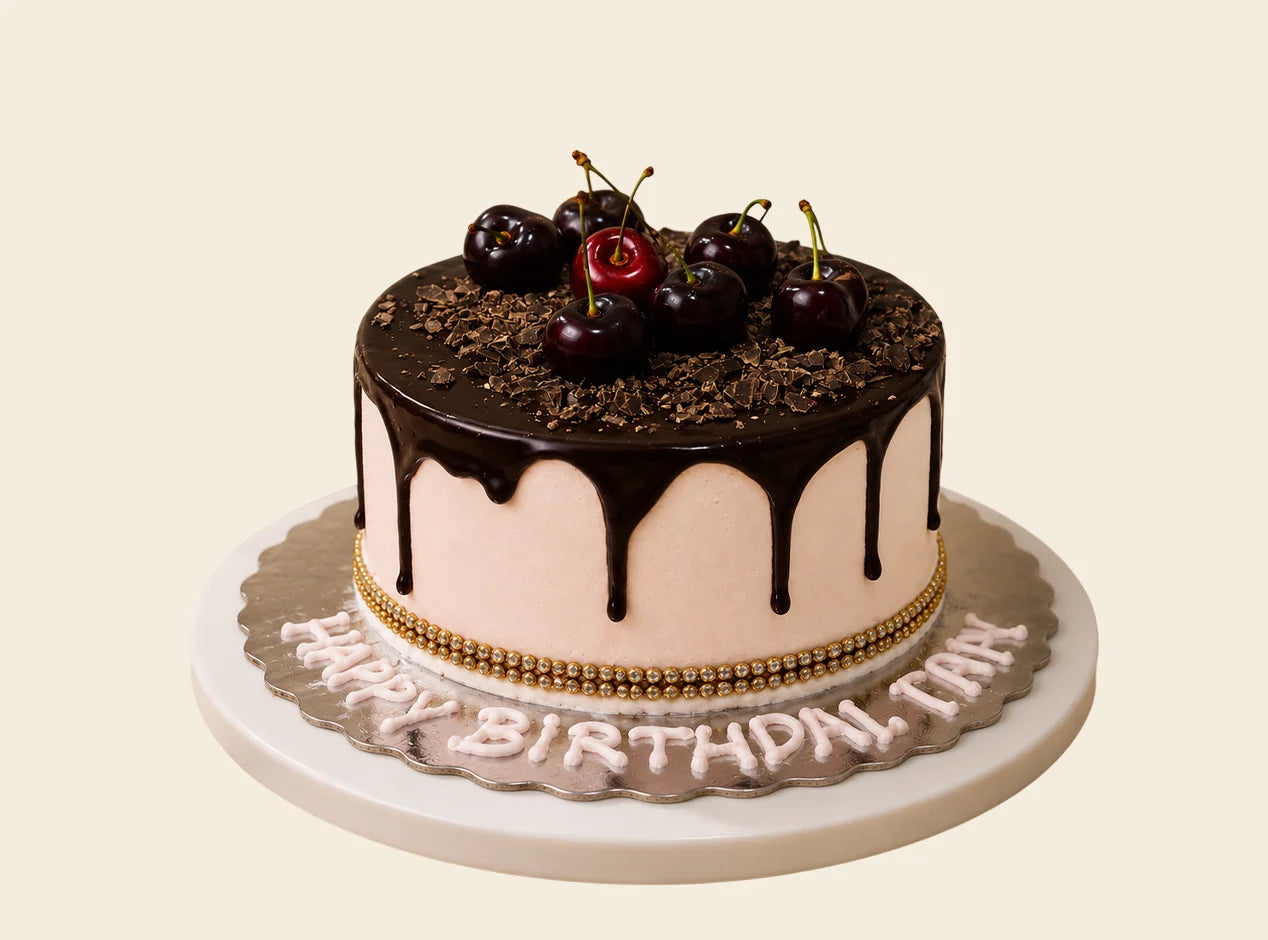 Black Forest Cherry Drip Cake
