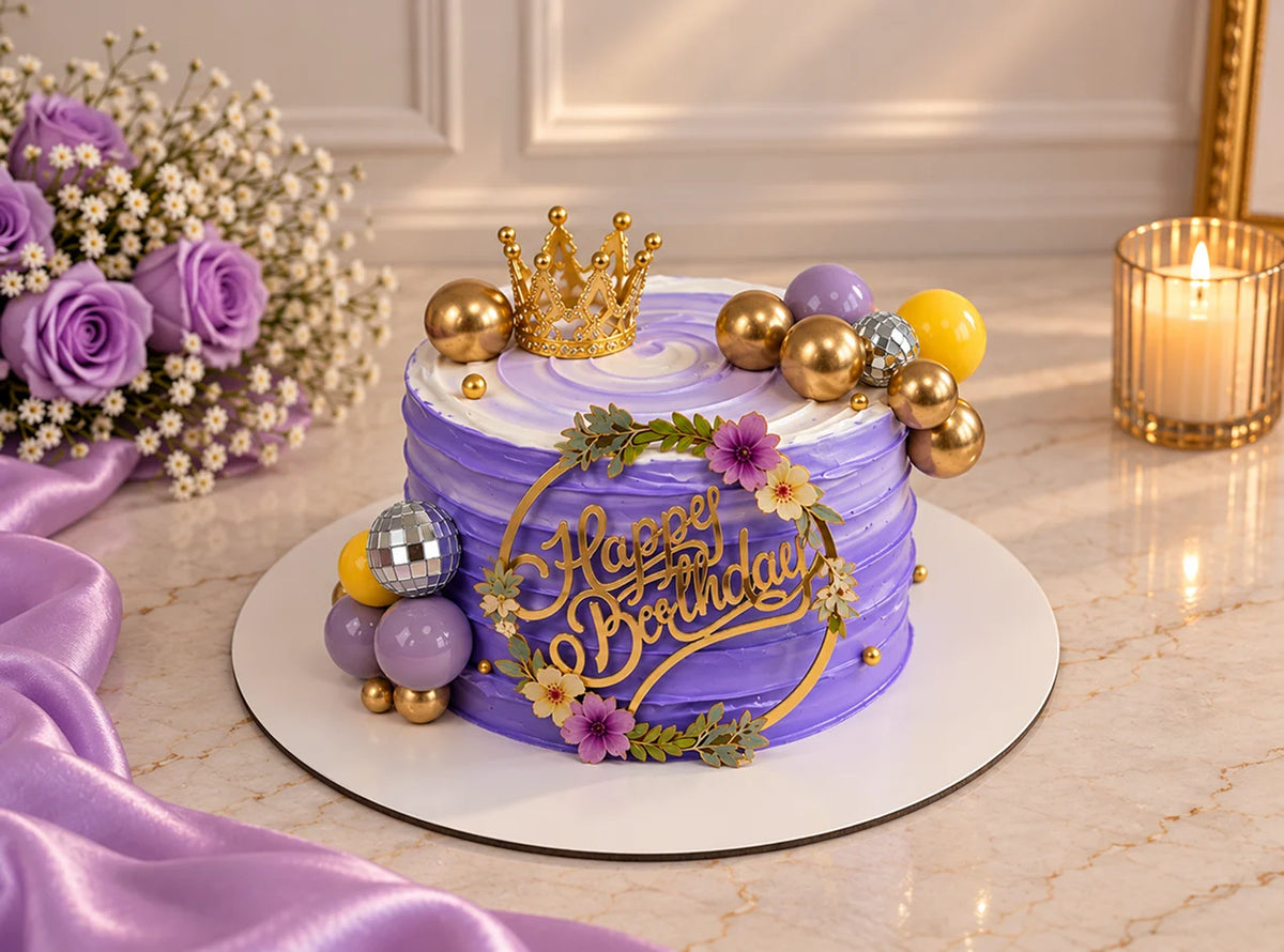 Princess Crown Birthday Cake
