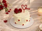 Red Rose Romantic Birthday Cake