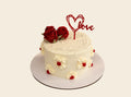 Red Rose Romantic Birthday Cake