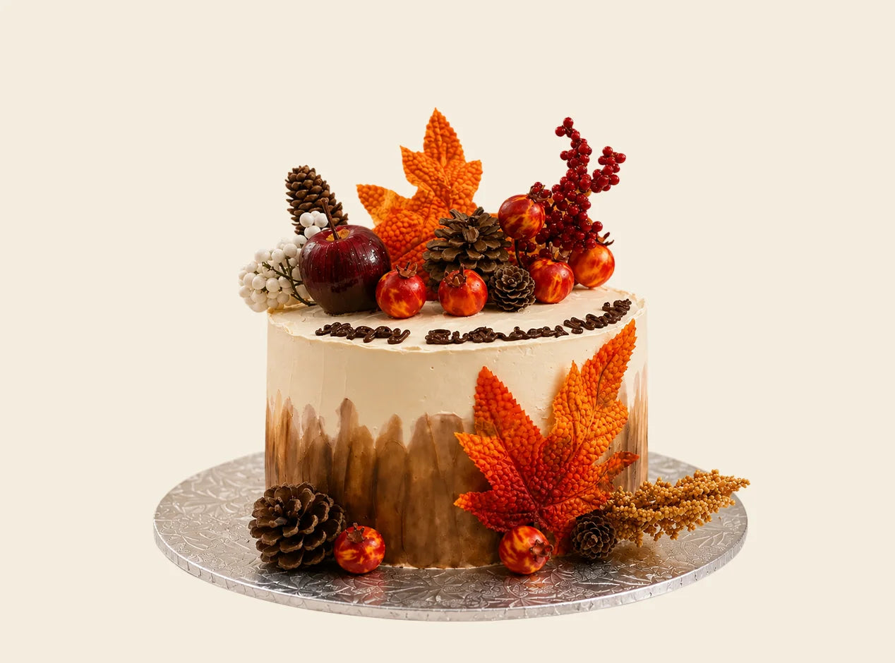 Autumn Harvest Log Cake
