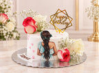 White Rose Floral Birthday Cake