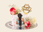 White Rose Floral Birthday Cake