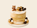 Brown Teddy Bear Theme Cake
