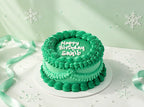 Green Buttercream Birthday Cake