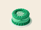 Green Buttercream Birthday Cake