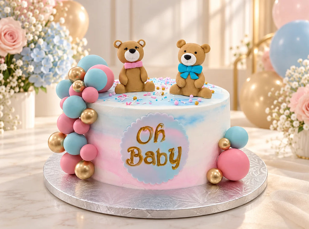 Teddy Bear Baby Shower Cake