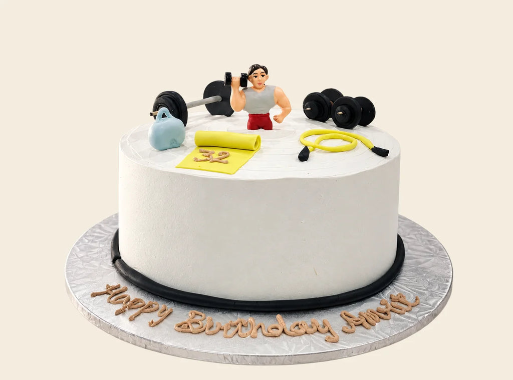 Gym Workout Theme Fondant Cake