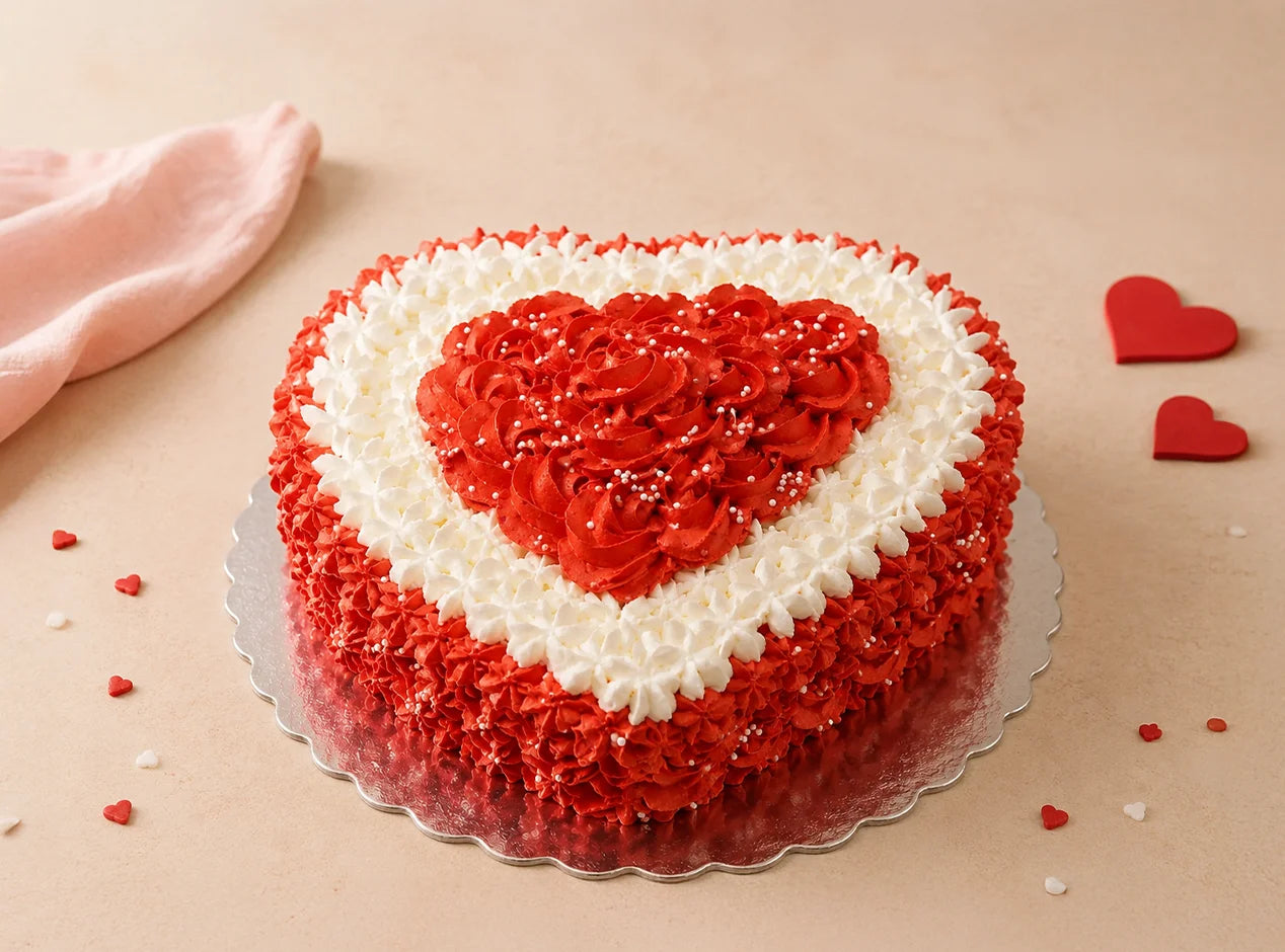 Crimson Heart Cake