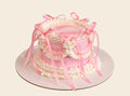 Pink Vintage Ribbon Birthday Cake