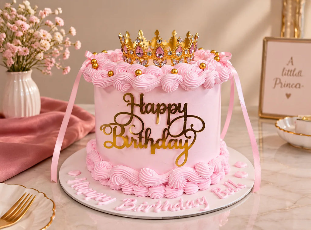 Pink Princess Birthday Cake