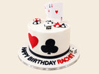 Poker Theme Birthday Cake