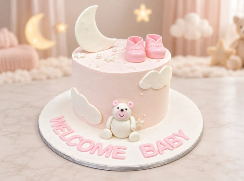 Baby Girl Welcome Cake