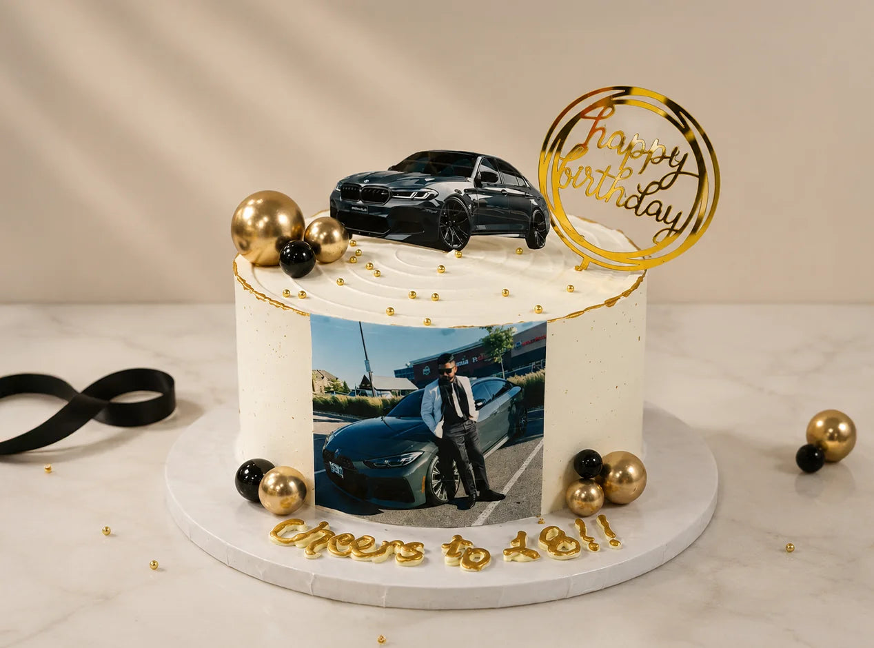 Cheers to 18 Car Cake